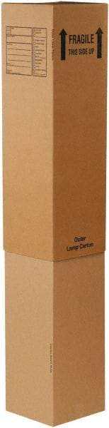 Made in USA - 12" Wide x 12" Long x 46" High Square Moving Boxes - 1 Wall, Kraft (Color), 65 Lb Capacity - Americas Tooling