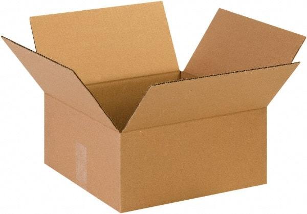 Made in USA - 13" Wide x 13" Long x 6" High Rectangle Corrugated Shipping Box - 1 Wall, Kraft (Color), 65 Lb Capacity - Americas Tooling