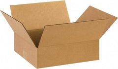 Made in USA - 12" Wide x 14" Long x 4" High Rectangle Corrugated Shipping Box - 1 Wall, Kraft (Color), 65 Lb Capacity - Americas Tooling