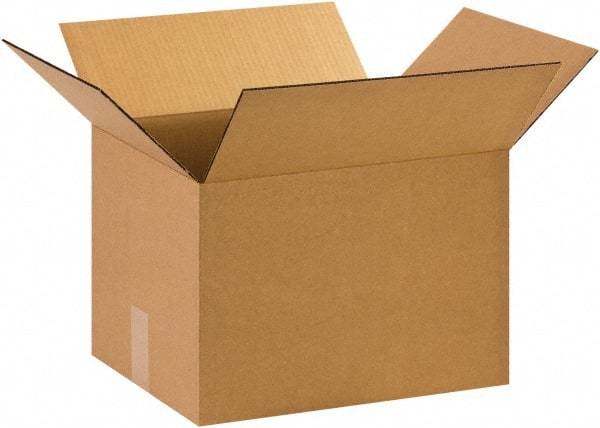 Made in USA - 12" Wide x 15" Long x 10" High Rectangle Corrugated Shipping Box - 1 Wall, Kraft (Color), 65 Lb Capacity - Americas Tooling