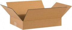 Made in USA - 12" Wide x 16" Long x 3" High Rectangle Corrugated Shipping Box - 1 Wall, Kraft (Color), 65 Lb Capacity - Americas Tooling