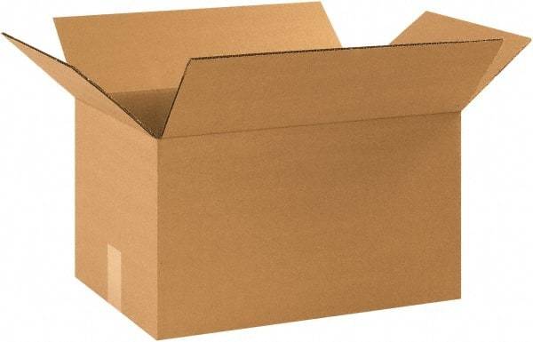 Made in USA - 12" Wide x 16" Long x 10" High Rectangle Heavy Duty Corrugated Box - 1 Wall, Kraft (Color), 95 Lb Capacity - Americas Tooling