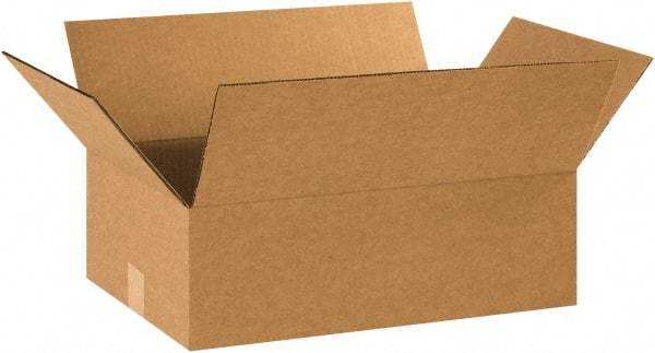 Made in USA - 13" Wide x 19" Long x 6" High Rectangle Corrugated Shipping Box - 1 Wall, Kraft (Color), 65 Lb Capacity - Americas Tooling