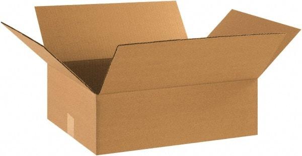 Made in USA - 14" Wide x 17" Long x 5" High Rectangle Corrugated Shipping Box - 1 Wall, Kraft (Color), 65 Lb Capacity - Americas Tooling