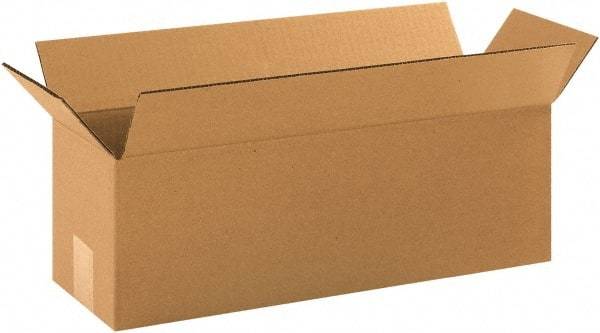 Made in USA - 6" Wide x 18" Long x 6" High Rectangle Corrugated Shipping Box - 1 Wall, Kraft (Color), 65 Lb Capacity - Americas Tooling