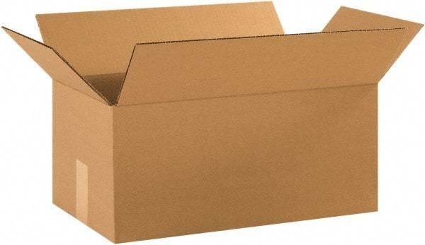 Made in USA - 10" Wide x 18" Long x 8" High Rectangle Corrugated Shipping Box - 1 Wall, Kraft (Color), 65 Lb Capacity - Americas Tooling