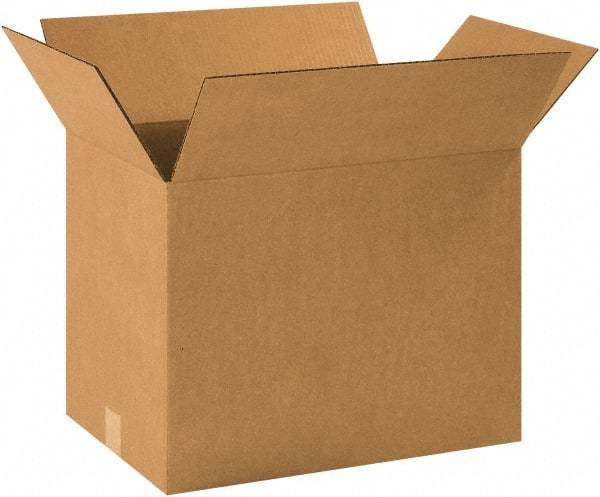 Made in USA - 12-1/2" Wide x 18-1/2" Long x 14" High Rectangle Corrugated Shipping Box - 1 Wall, Kraft (Color), 65 Lb Capacity - Americas Tooling