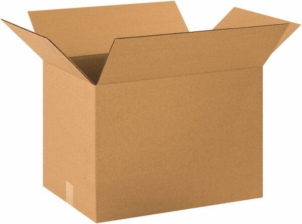 Made in USA - 13" Wide x 19" Long x 13" High Rectangle Corrugated Shipping Box - 1 Wall, Kraft (Color), 65 Lb Capacity - Americas Tooling