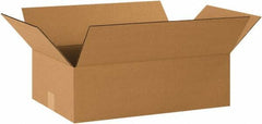 Made in USA - 12" Wide x 20" Long x 6" High Rectangle Corrugated Shipping Box - 1 Wall, Kraft (Color), 65 Lb Capacity - Americas Tooling