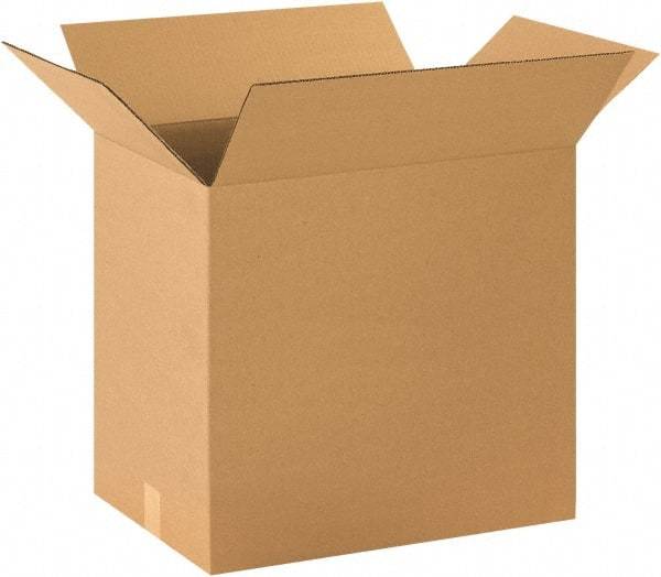 Made in USA - 14" Wide x 20" Long x 18" High Rectangle Corrugated Shipping Box - 1 Wall, Kraft (Color), 65 Lb Capacity - Americas Tooling