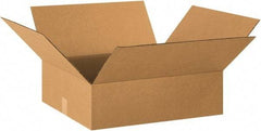 Made in USA - 18" Wide x 20" Long x 6" High Rectangle Corrugated Shipping Box - 1 Wall, Kraft (Color), 65 Lb Capacity - Americas Tooling