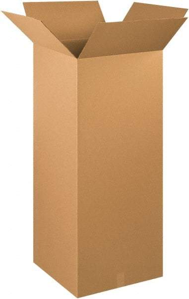 Made in USA - 20" Wide x 20" Long x 48" High Rectangle Corrugated Shipping Box - 1 Wall, Kraft (Color), 65 Lb Capacity - Americas Tooling