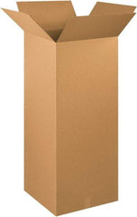 Made in USA - 20" Wide x 20" Long x 48" High Rectangle Corrugated Shipping Box - 1 Wall, Kraft (Color), 65 Lb Capacity - Americas Tooling