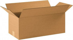 Made in USA - 10" Wide x 22" Long x 9" High Rectangle Corrugated Shipping Box - 1 Wall, Kraft (Color), 65 Lb Capacity - Americas Tooling