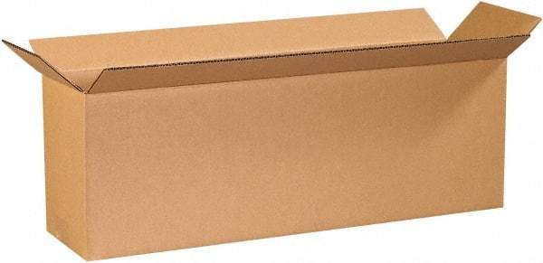 Made in USA - 6" Wide x 24" Long x 8" High Rectangle Corrugated Shipping Box - 1 Wall, Kraft (Color), 65 Lb Capacity - Americas Tooling