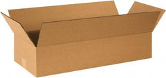 Made in USA - 10" Wide x 24" Long x 4" High Rectangle Corrugated Shipping Box - 1 Wall, Kraft (Color), 65 Lb Capacity - Americas Tooling