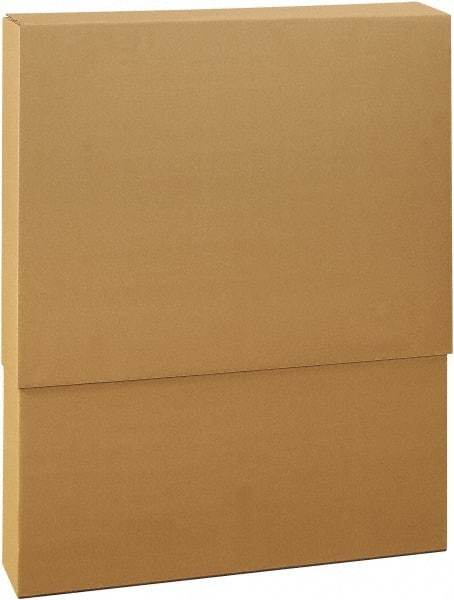 Made in USA - 8-3/4" Wide x 24-3/4" Long x 57" High Rectangle Telescoping Box - 2 Walls, Kraft (Color), 100 Lb Capacity - Americas Tooling