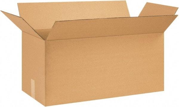 Made in USA - 10" Wide x 24" Long x 12" High Rectangle Corrugated Shipping Box - 1 Wall, Kraft (Color), 65 Lb Capacity - Americas Tooling