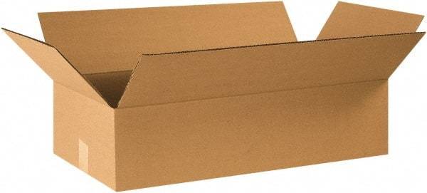 Made in USA - 12" Wide x 24" Long x 6" High Rectangle Corrugated Shipping Box - 1 Wall, Kraft (Color), 65 Lb Capacity - Americas Tooling