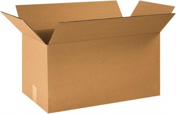 Made in USA - 12" Wide x 24" Long x 12" High Rectangle Heavy Duty Corrugated Box - 1 Wall, Kraft (Color), 95 Lb Capacity - Americas Tooling