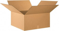 Made in USA - 24" Wide x 24" Long x 12" High Rectangle Corrugated Shipping Box - 1 Wall, Kraft (Color), 65 Lb Capacity - Americas Tooling