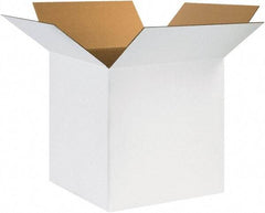 Made in USA - 24" Wide x 24" Long x 24" High Square Corrugated Shipping Box - 1 Wall, White, 65 Lb Capacity - Americas Tooling