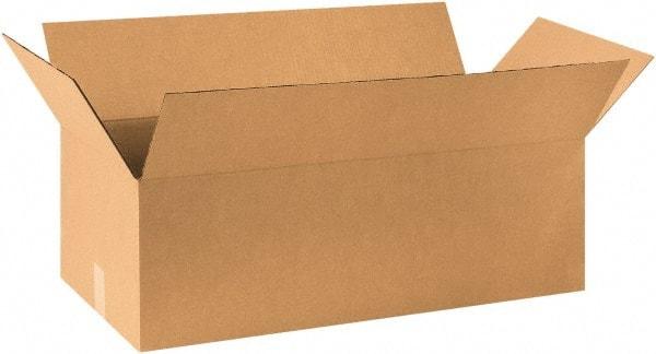 Made in USA - 14" Wide x 30" Long x 10" High Rectangle Corrugated Shipping Box - 1 Wall, Kraft (Color), 65 Lb Capacity - Americas Tooling