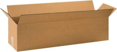 Made in USA - 8" Wide x 32" Long x 8" High Rectangle Corrugated Shipping Box - 1 Wall, Kraft (Color), 65 Lb Capacity - Americas Tooling