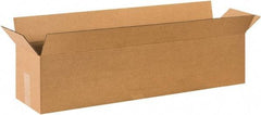 Made in USA - 8" Wide x 36" Long x 8" High Rectangle Corrugated Shipping Box - 1 Wall, Kraft (Color), 65 Lb Capacity - Americas Tooling