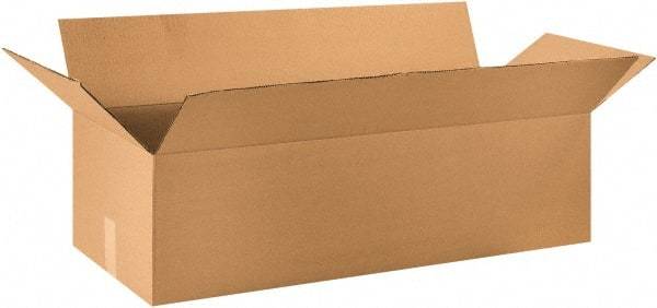 Made in USA - 14" Wide x 36" Long x 10" High Rectangle Corrugated Shipping Box - 1 Wall, Kraft (Color), 65 Lb Capacity - Americas Tooling