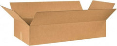 Made in USA - 24" Wide x 48" Long x 8" High Rectangle Corrugated Shipping Box - 1 Wall, Kraft (Color), 65 Lb Capacity - Americas Tooling