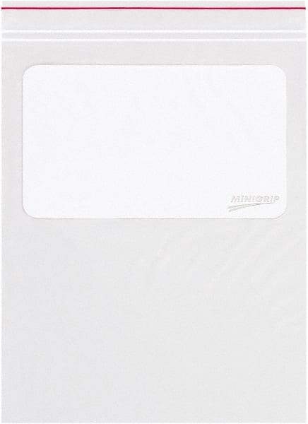 Minigrip - 6 x 9", 2 mil Minigrip White Block Reclosable Polybags - Clear - Americas Tooling