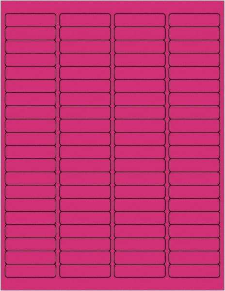 Tape Logic - 1/2" Long, Fluorescent Pink Paper Laser Label - For Laser Printers - Americas Tooling