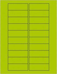 Tape Logic - 3" Long, Fluorescent Green Paper Laser Label - For Laser Printers - Americas Tooling