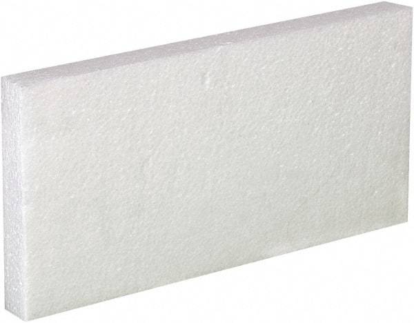 Made in USA - 12" Long x 6" Wide x 1" High x 1" Thick Polystyrene Foam - White, Case - Americas Tooling