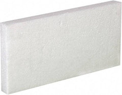 Made in USA - 12" Long x 6" Wide x 1" High x 1" Thick Polystyrene Foam - White, Case - Americas Tooling