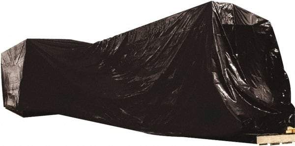 Made in USA - 100" Long x 3" Wide Polyethylene Plastic Film - Black, Case - Americas Tooling