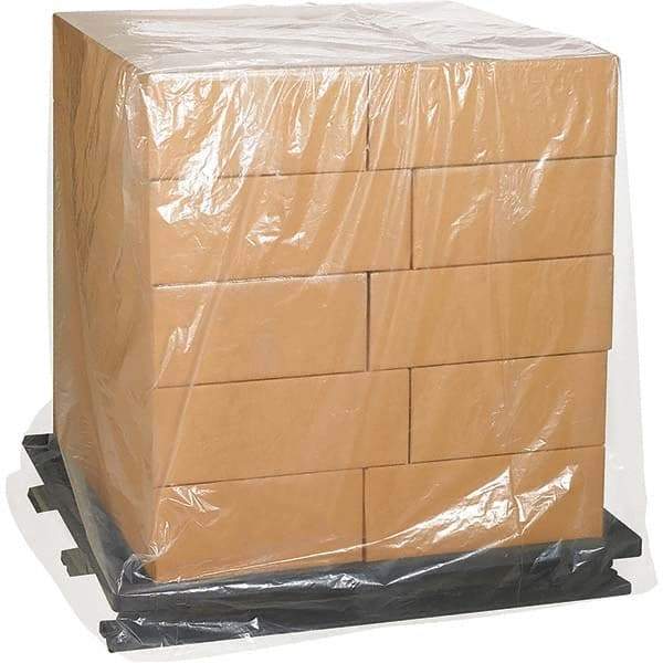 Made in USA - 68" Long x 65" Wide x 82" High Pallet Cover - Clear, Case, 25 Piece - Americas Tooling