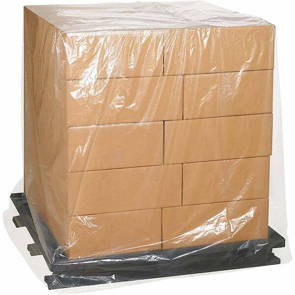 Made in USA - 46" Long x 48" Wide x 96" High Pallet Cover - Clear, Case, 25 Piece - Americas Tooling