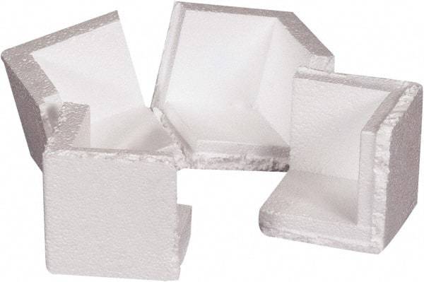 Made in USA - 3-3/4" Long x 3-3/4" Wide x 3-3/4" High x 3/4" Thick Corner - White, Roll - Americas Tooling