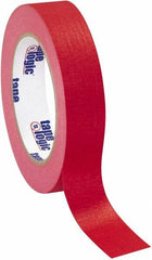 Tape Logic - 1" Wide x 60 Yd Long Red Crepe Paper Masking Tape - 4.9 mil Thick - Americas Tooling