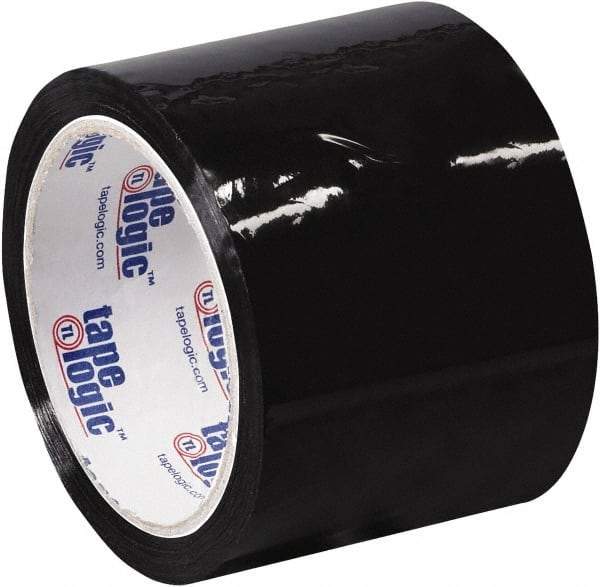 Tape Logic - 2" x 55 Yd Black Acrylic Adhesive Packaging Tape - Polypropylene Film Backing, 2.2 mil Thick, 21.4 Lb Tensile Strength - Americas Tooling