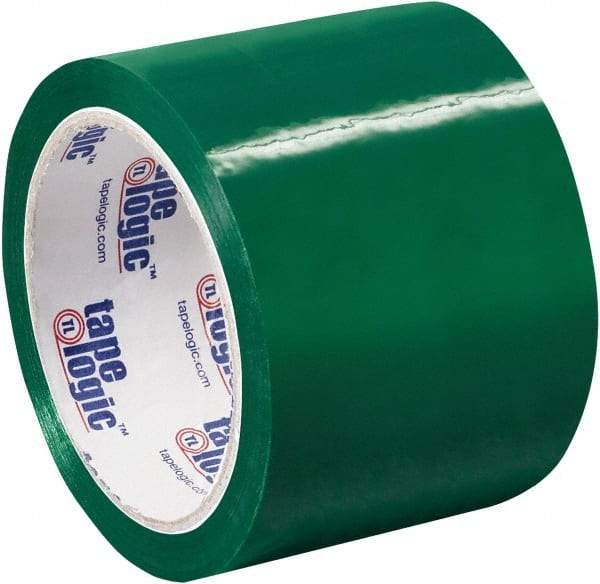 Tape Logic - 3" x 55 Yd Green Acrylic Adhesive Packaging Tape - Polypropylene Film Backing, 2.2 mil Thick, 21.4 Lb Tensile Strength - Americas Tooling