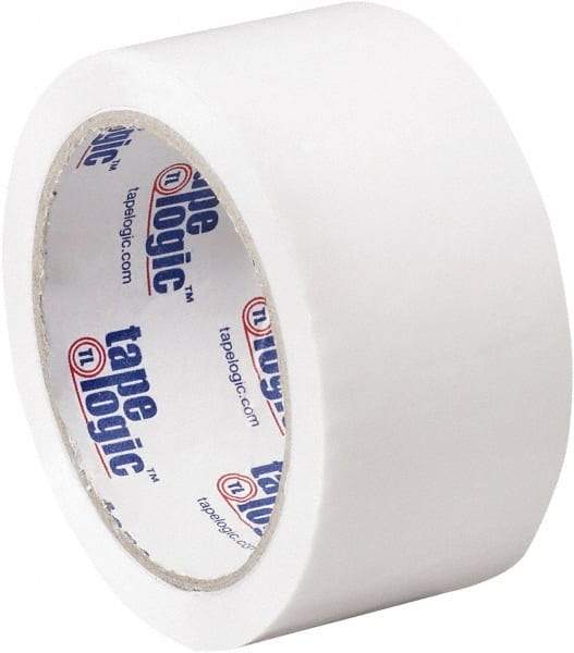 Tape Logic - 2" x 55 Yd White Acrylic Adhesive Packaging Tape - Polypropylene Film Backing, 2.2 mil Thick, 21.4 Lb Tensile Strength - Americas Tooling