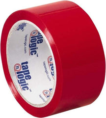 Tape Logic - 2" x 55 Yd Red Acrylic Adhesive Packaging Tape - Polypropylene Film Backing, 2.2 mil Thick, 21.4 Lb Tensile Strength - Americas Tooling