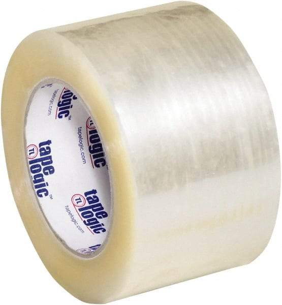 Tape Logic - 3" x 110 Yd Clear Hot Melt Adhesive Packaging Tape - Polypropylene Film Backing, 2.5 mil Thick, 36 Lb Tensile Strength - Americas Tooling