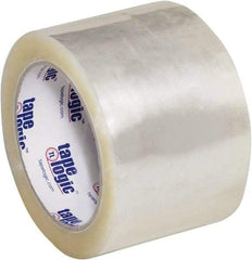 Tape Logic - 3" x 55 Yd Clear Hot Melt Adhesive Packaging Tape - Polypropylene Film Backing, 3 mil Thick, 45 Lb Tensile Strength - Americas Tooling