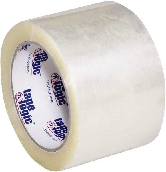 Tape Logic - 3" x 110 Yd Clear Hot Melt Adhesive Packaging Tape - Polypropylene Film Backing, 1.6 mil Thick, 26 Lb Tensile Strength - Americas Tooling