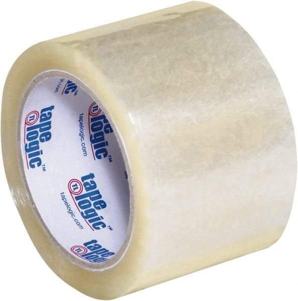 Tape Logic - 3" x 55 Yd Clear Acrylic Adhesive Packaging Tape - Polypropylene Film Backing, 2.6 mil Thick, 24.7 Lb Tensile Strength - Americas Tooling