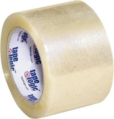 Tape Logic - 3" x 110 Yd Clear Acrylic Adhesive Packaging Tape - Polypropylene Film Backing, 1.8 mil Thick, 18 Lb Tensile Strength - Americas Tooling